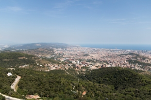The view of Barcelona from the Temple of the Sacred Heart of Jesus